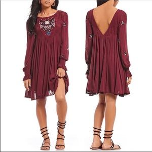 Free People Mohave Embroidered Mini Dress